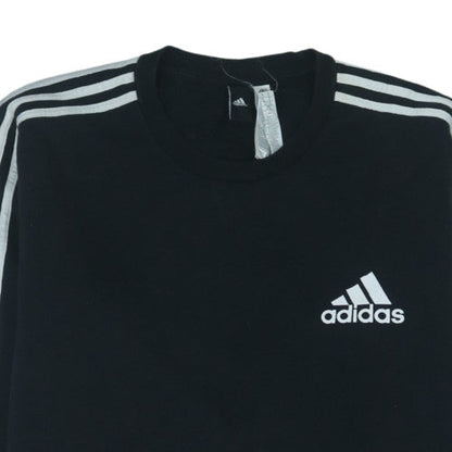 Adidas Mens Black XL Crew Neck Pullover Sweatshirt Classic Style