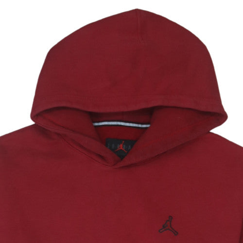 Jordan Mens Red Pullover Hoodie L Regular Fit Sports Fleece