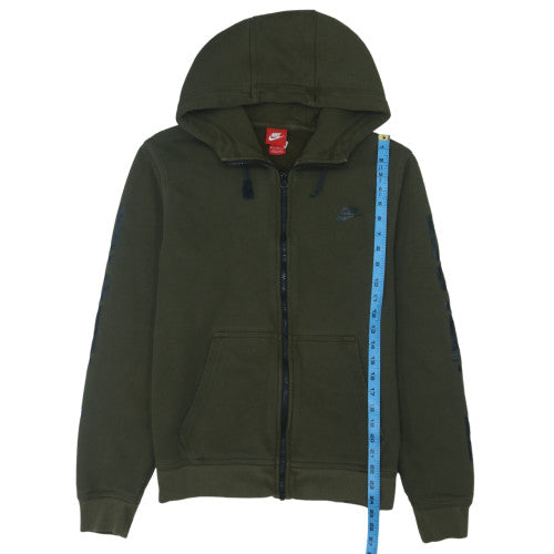 Nike Men's Green Full Zip Hoodie Size M Sportswear Fleece