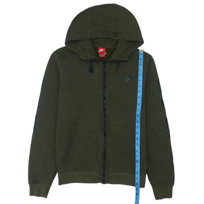 Nike Men's Green Full Zip Hoodie Size M Sportswear Fleece