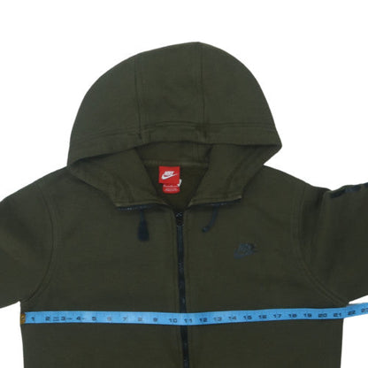 Nike Men's Green Full Zip Hoodie Size M Sportswear Fleece