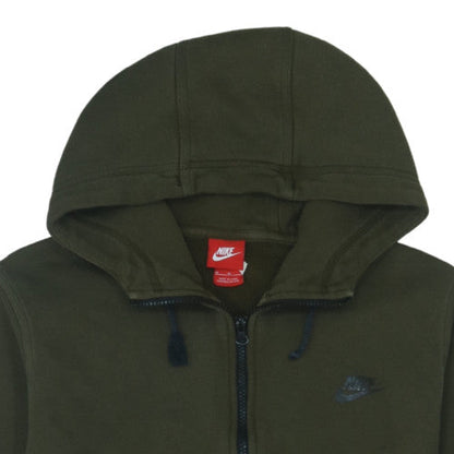 Nike Men's Green Full Zip Hoodie Size M Sportswear Fleece
