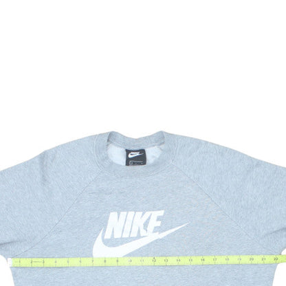 Nike Men's Grey Logo Crew Neck Pullover Sweatshirt Size L