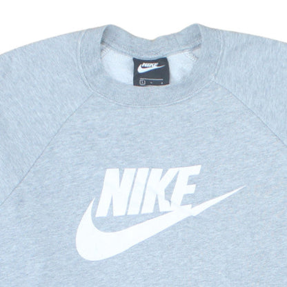 Nike Men's Grey Logo Crew Neck Pullover Sweatshirt Size L