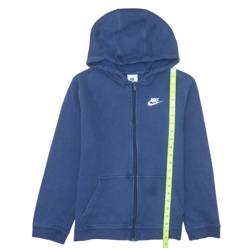 Nike Teens Blue Full Zip Hoodie XL Fleece Lined Casual Sweatshirt