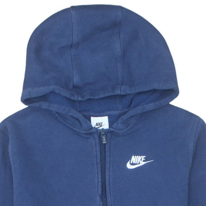 Nike Teens Blue Full Zip Hoodie XL Fleece Lined Casual Sweatshirt