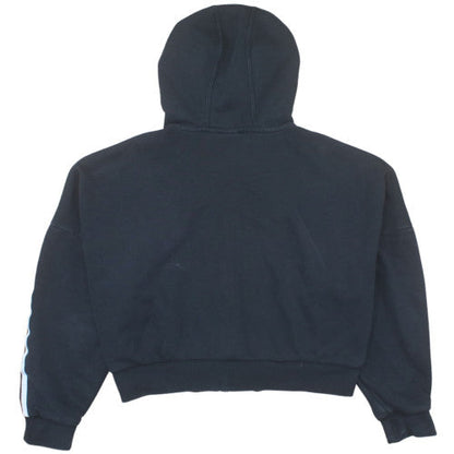 Adidas Womens Black Size 10 Full Zip Hoodie with 3 Stripes