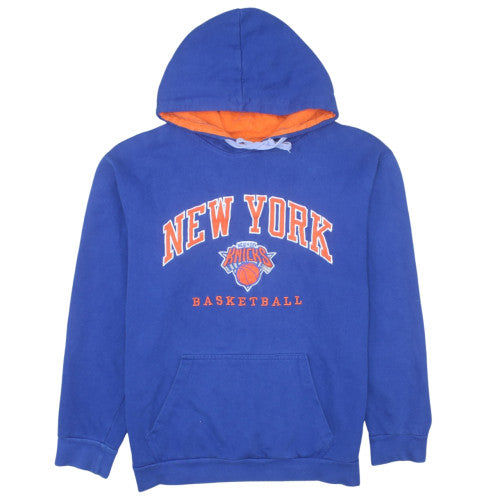 Majestic Mens Blue New York Knicks Pullover Hoodie Size M