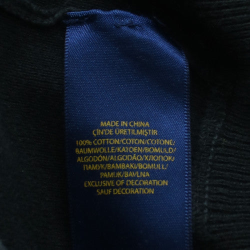 Polo Ralph Lauren Men's Black Cotton Crew Neck Sweatshirt Size S