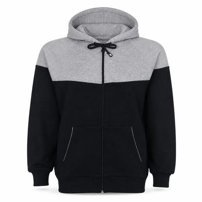 Hugo Boss Men's Grey & Black Full Zip Hoodie Size M
