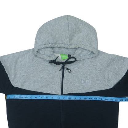 Hugo Boss Men's Grey & Black Full Zip Hoodie Size M