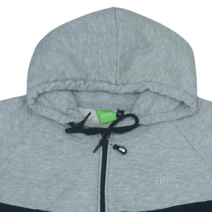 Hugo Boss Men's Grey & Black Full Zip Hoodie Size M