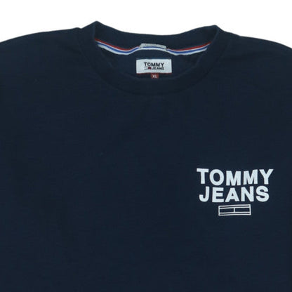 Tommy Jeans Men's Blue XL Crew Neck Pullover Sweatshirt