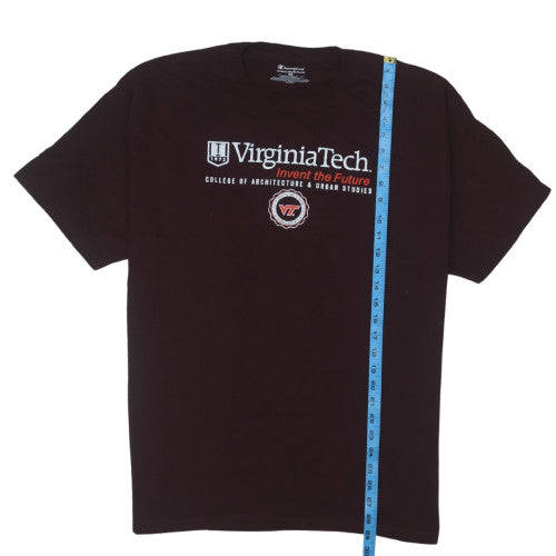 Champion Men's Brown Virginia Tech Graphic Crew Neck T-Shirt XL