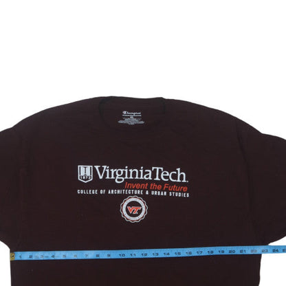 Champion Men's Brown Virginia Tech Graphic Crew Neck T-Shirt XL