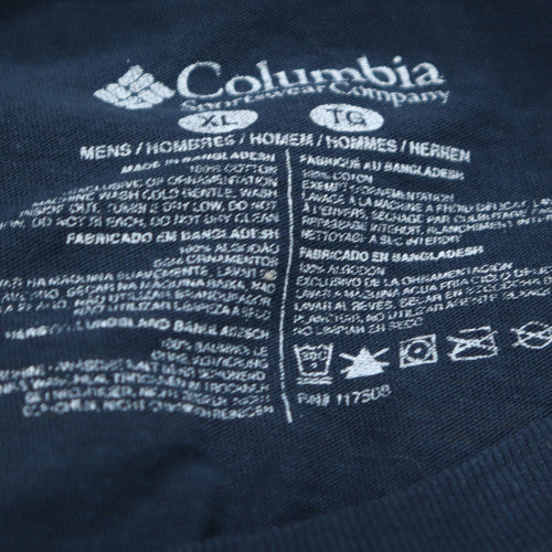 Columbia Men's Blue XL Short Sleeve Outdoor Graphic T-Shirt