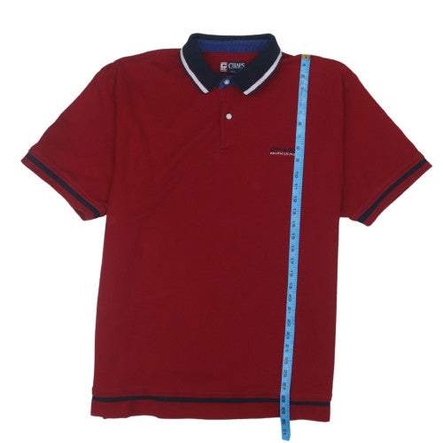 Chaps Ralph Lauren Men's Red Short Sleeve Polo Shirt XL 100% Cotton