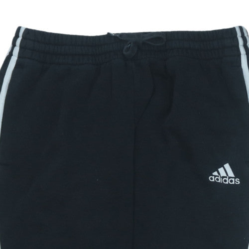 Adidas Men's Black L Jogger Sweatpants with Side Stripes