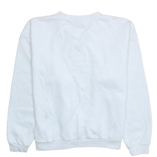 FILA Womens White XL Pullover Sweatshirt Logo Print Casual
