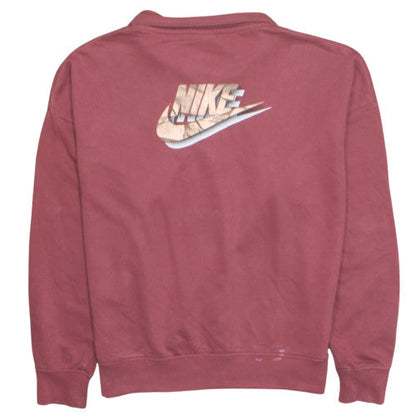 Nike Women’s Pink 1/2 Zip Oversized Pullover Sweatshirt Size S