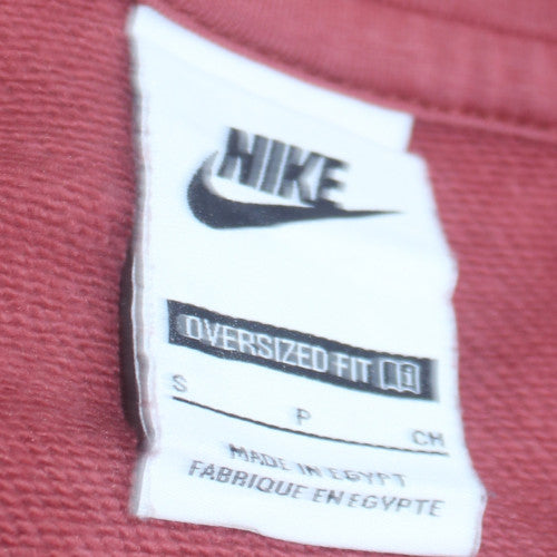 Nike Women’s Pink 1/2 Zip Oversized Pullover Sweatshirt Size S
