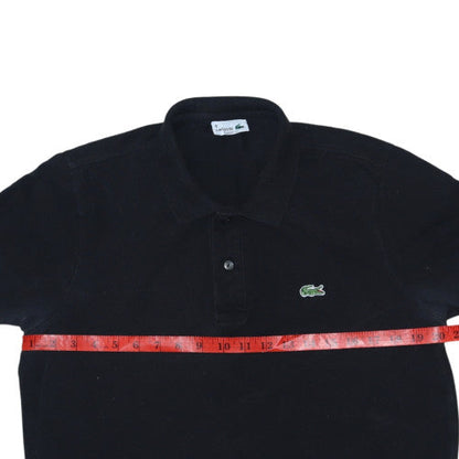 Lacoste Men's Black Classic Fit Polo Shirt Size L Cotton