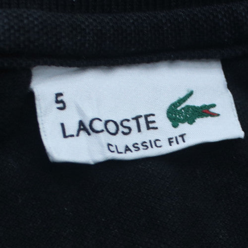 Lacoste Men's Black Classic Fit Polo Shirt Size L Cotton