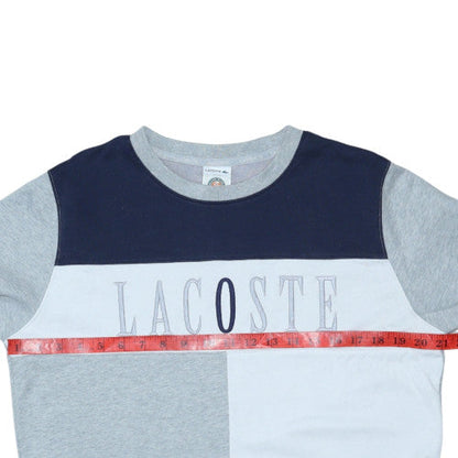 Lacoste Men's Grey Crew Neck Logo Sweatshirt Size M