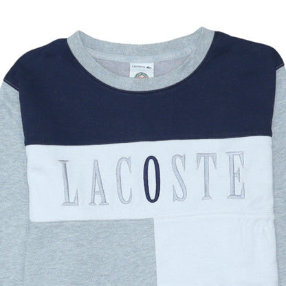 Lacoste Men's Grey Crew Neck Logo Sweatshirt Size M