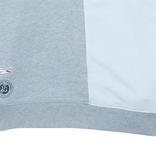 Lacoste Men's Grey Crew Neck Logo Sweatshirt Size M