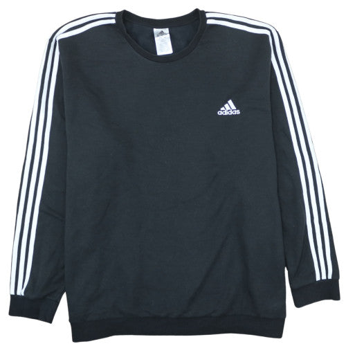 Adidas Men's Black 3XL Pullover Sweatshirt Crew Neck Sports Fleece