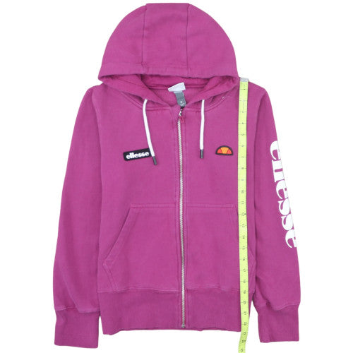 Ellesse Womens Pink Full Zip Hoodie Size 10 Hooded Sweatshirt