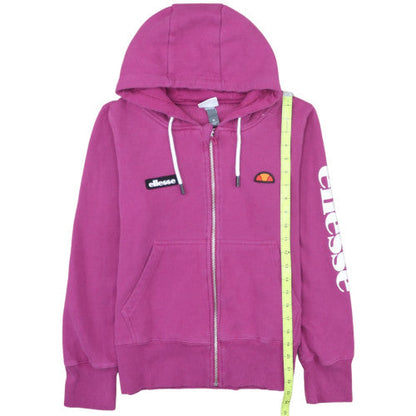 Ellesse Womens Pink Full Zip Hoodie Size 10 Hooded Sweatshirt