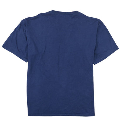 Majestic Men's Blue XL Crew Neck Graphic Sports T-Shirt