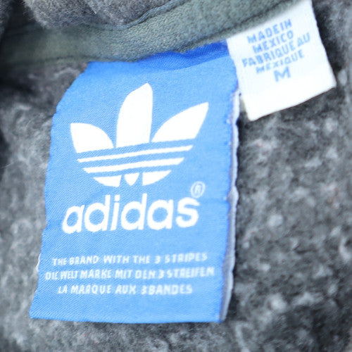 Adidas Men's Grey Pullover Hoodie Size M Graphic Trefoil Fleece