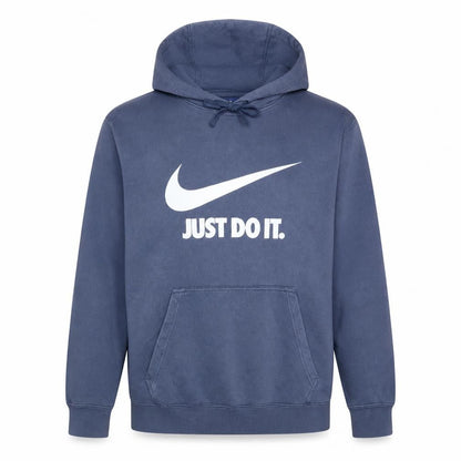 Nike Men's Blue Pullover Hoodie L Graphic Just Do It Sportswear