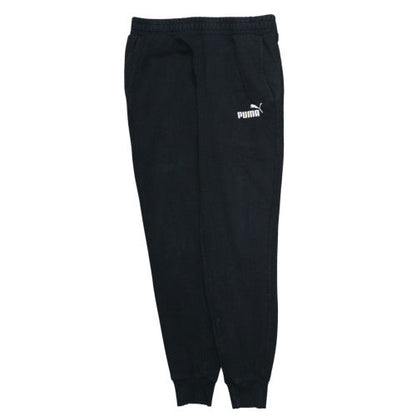 Puma Men’s Black Jogger Trousers M Regular Fit Fleece Elastic Waist