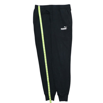 Puma Men’s Black Jogger Trousers M Regular Fit Fleece Elastic Waist