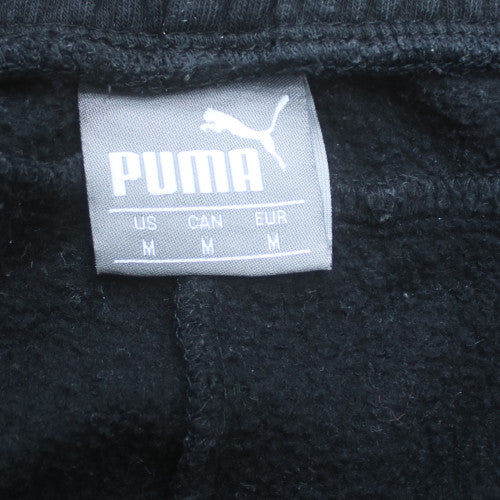 Puma Men’s Black Jogger Trousers M Regular Fit Fleece Elastic Waist