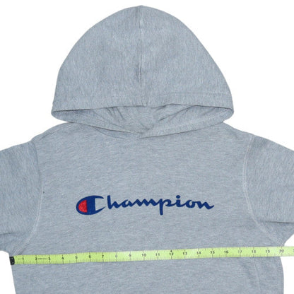 Champion Womens Grey XL Pullover Hoodie with Logo Print