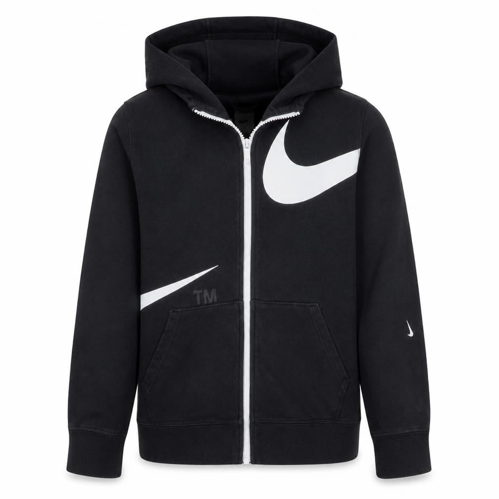 Nike Boys Black XL Full Zip Hoodie with Logo Graphic