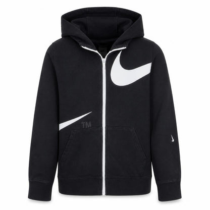 Nike Boys Black XL Full Zip Hoodie with Logo Graphic