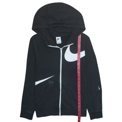 Nike Boys Black XL Full Zip Hoodie with Logo Graphic