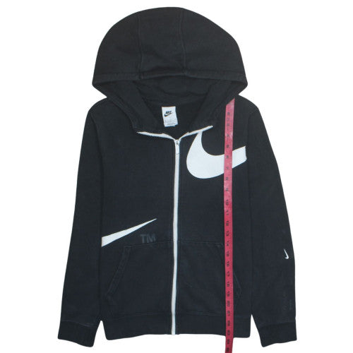 Nike Boys Black XL Full Zip Hoodie with Logo Graphic