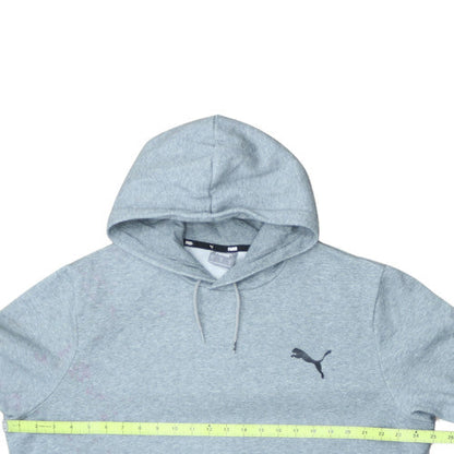 Puma Men's Grey XL Pullover Hoodie Logo Fleece Sweatshirt