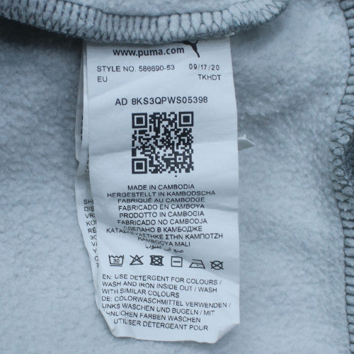 Puma Men's Grey XL Pullover Hoodie Logo Fleece Sweatshirt
