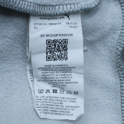 Puma Men's Grey XL Pullover Hoodie Logo Fleece Sweatshirt