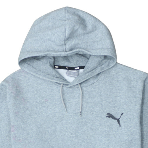Puma Men's Grey XL Pullover Hoodie Logo Fleece Sweatshirt