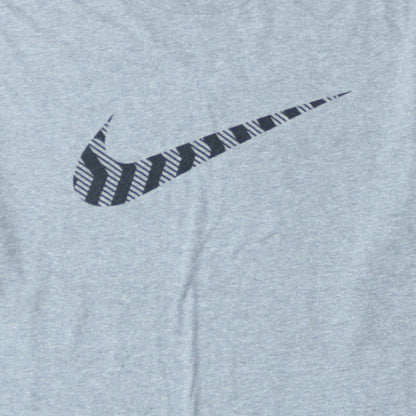Nike Men's Grey Athletic Fit Crew Neck Short Sleeve T-Shirt XL