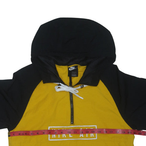 Nike Air Men's Yellow Black XS Windbreaker Hooded Activewear Jacket